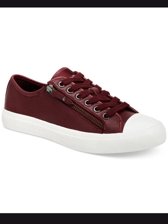 Coach Shoes - Coach Empire Zip Sneakers In Burgundy Size 7